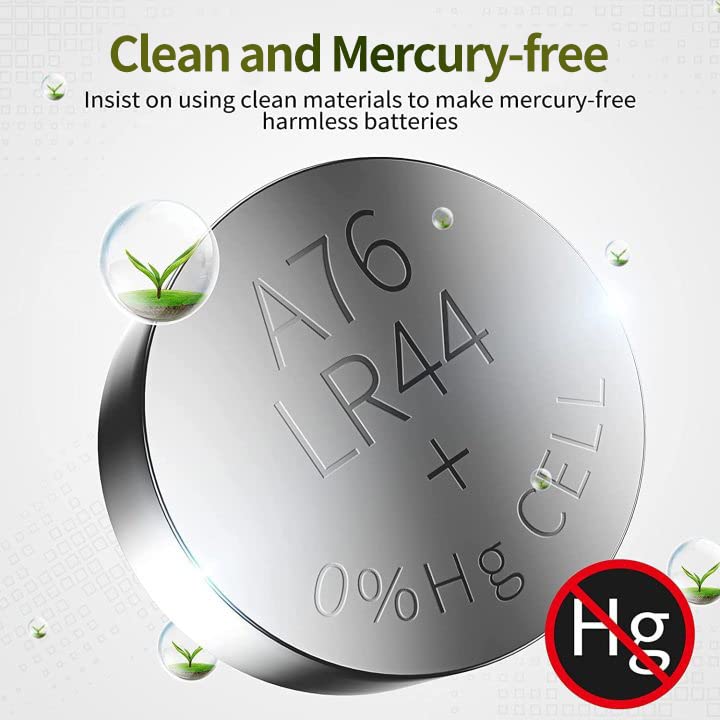 Bonai Lr44 L1154F Ag13 Batteries 1.5V Button Cell Battery 50-Pack, A76 357/303 Sr44 Battery High Capacity Packaging Upgrade