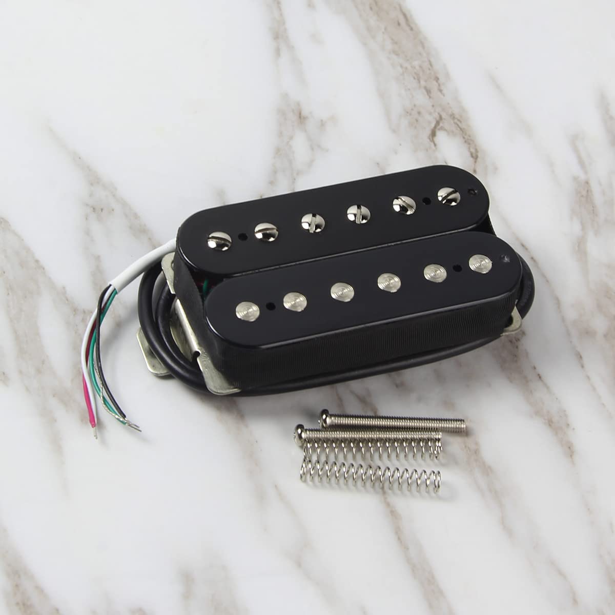 Fleor Alnico 2 Humbucker Pickup 7-8K Electric Guitar Pickup Neck Humbucker, Black