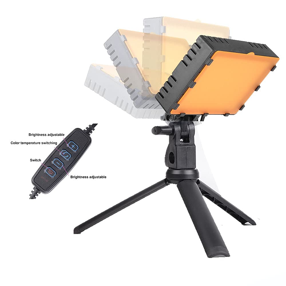 Fugetek Led Video Lighting Kit, 2 Pack, Portable, Adjustable Low Angle, Usb Powered, Desktop Tripod Stand 10    20   , Dimmable,
