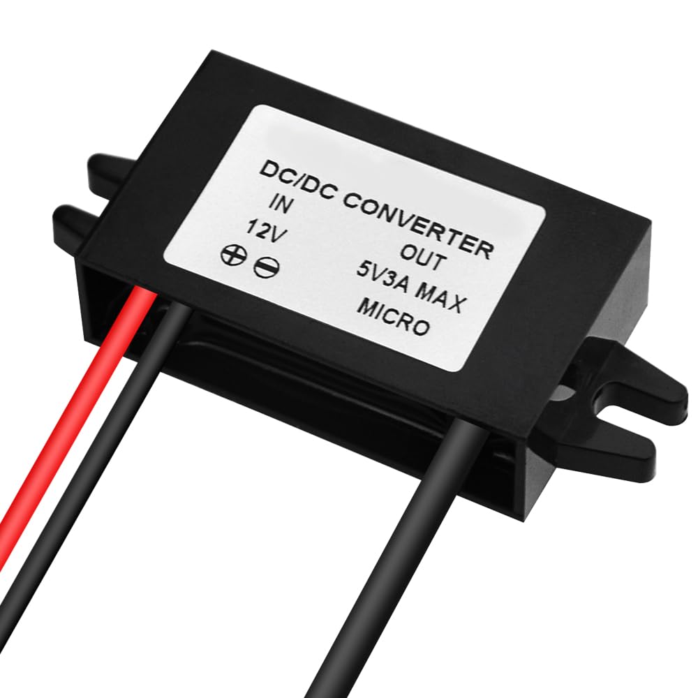 Xingyheng 2Pcs Dc Dc Buck Converter Module 3A 12V 24V To 5V Dc Power Converter With Micro Usb Connector (Right Angle Usb Interfa