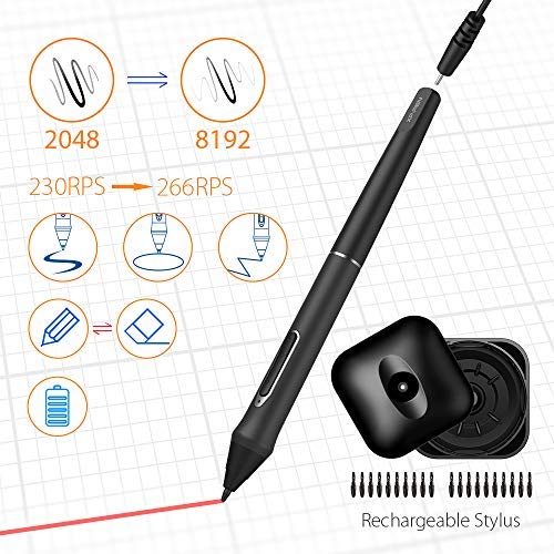 Xppen Artist 22 2Nd Drawing Tablet With Screen Graphics Tablet 122% Srgb With 8192 Levels Battery-Free Stylus, 21.5Inch Pen Disp