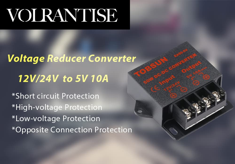 Dc 12V/24V To 5V 10A Converter   Voltage Regulator Step Down Buck Converter Power Supply Transformer (12V/24V To 5V 10A)