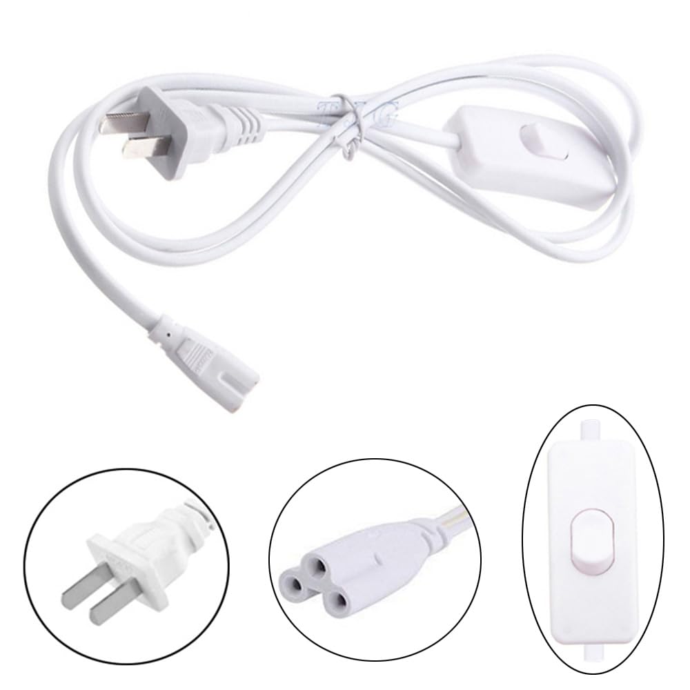 T5 T8 Led Tube Power Extension Cable With On/Off Switch,Led T5/T8 Light Tube Integrated Led Light Fixture Extension Cable Wire (