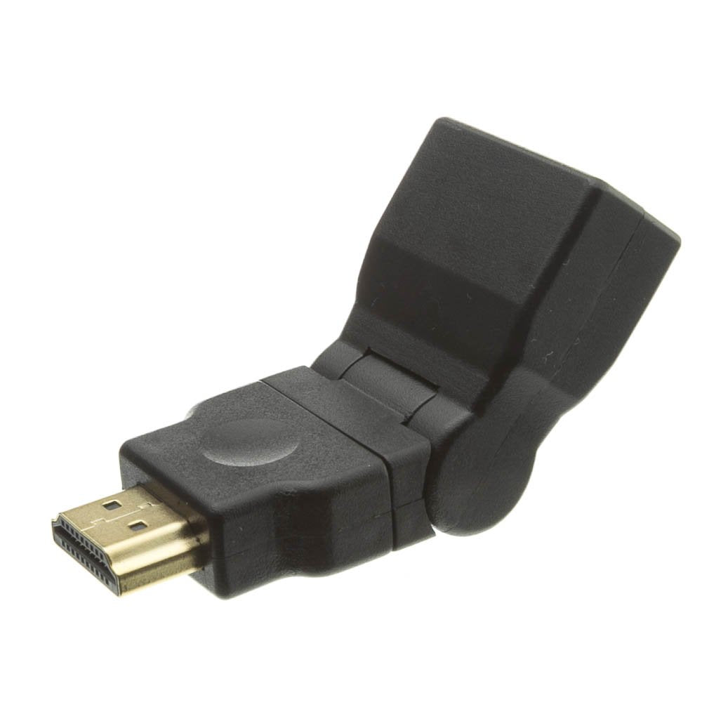 Cablewholesale Hdmi High Speed Swivel Adapter, Hdmi Type-A Male To Hdmi Type-A Female, Rotates 360 Degrees, Tilts 180 Degrees, 4