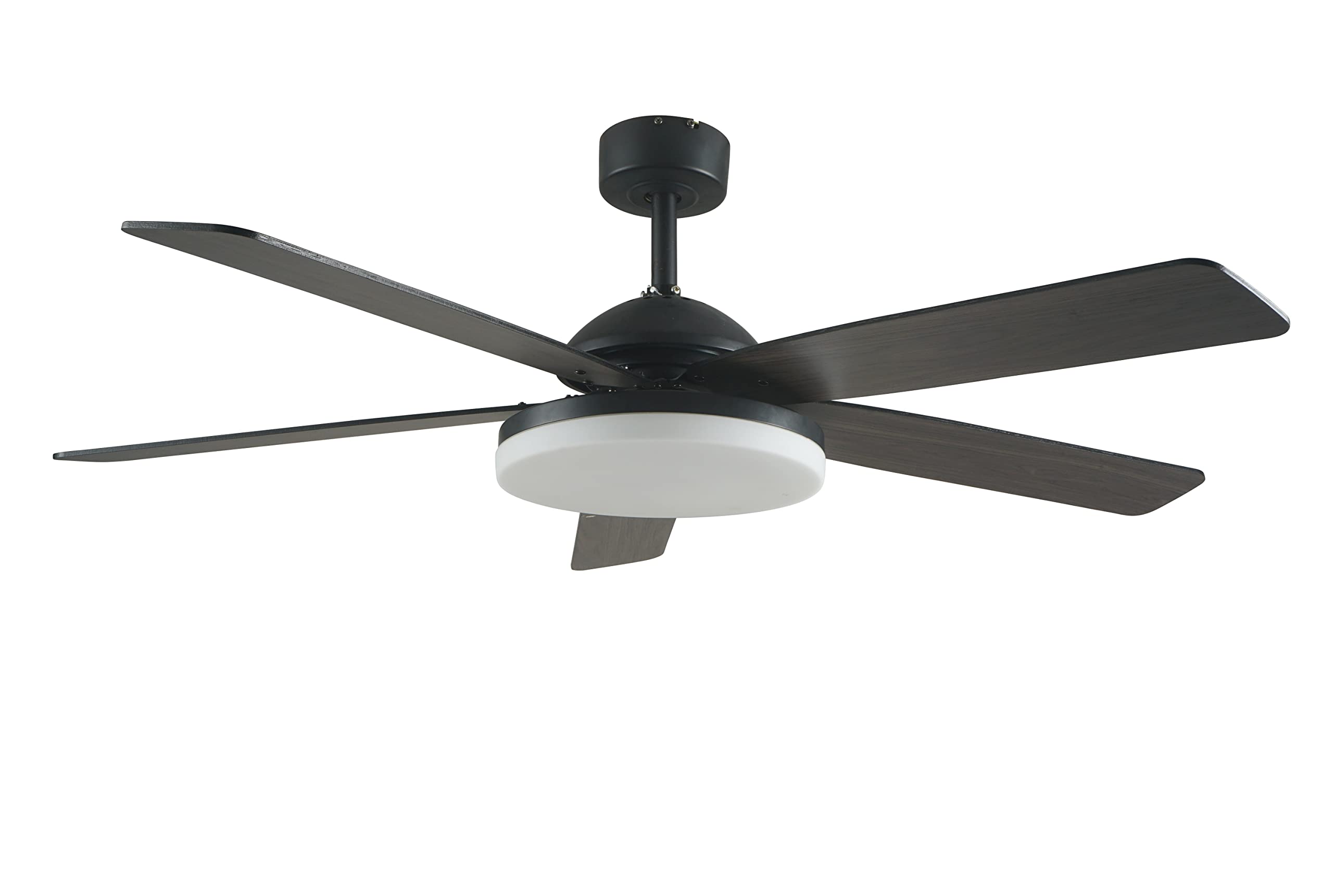 Good Housekeeping 63173-MB Adeline LED Indoor Ceiling Fan with Remote Control, Matte Black, 52