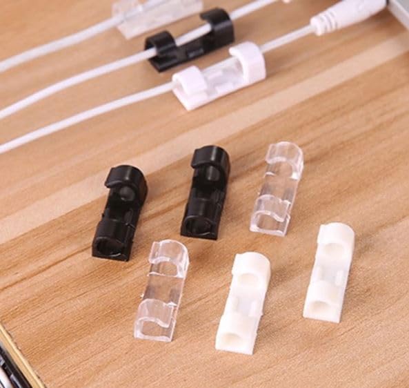 Imegaz Wire Organizer Cable Management Clip Desktop Cord Hook With Improved Stronger Adhesive Tape Cable Manager, Wire Clamp (Pa