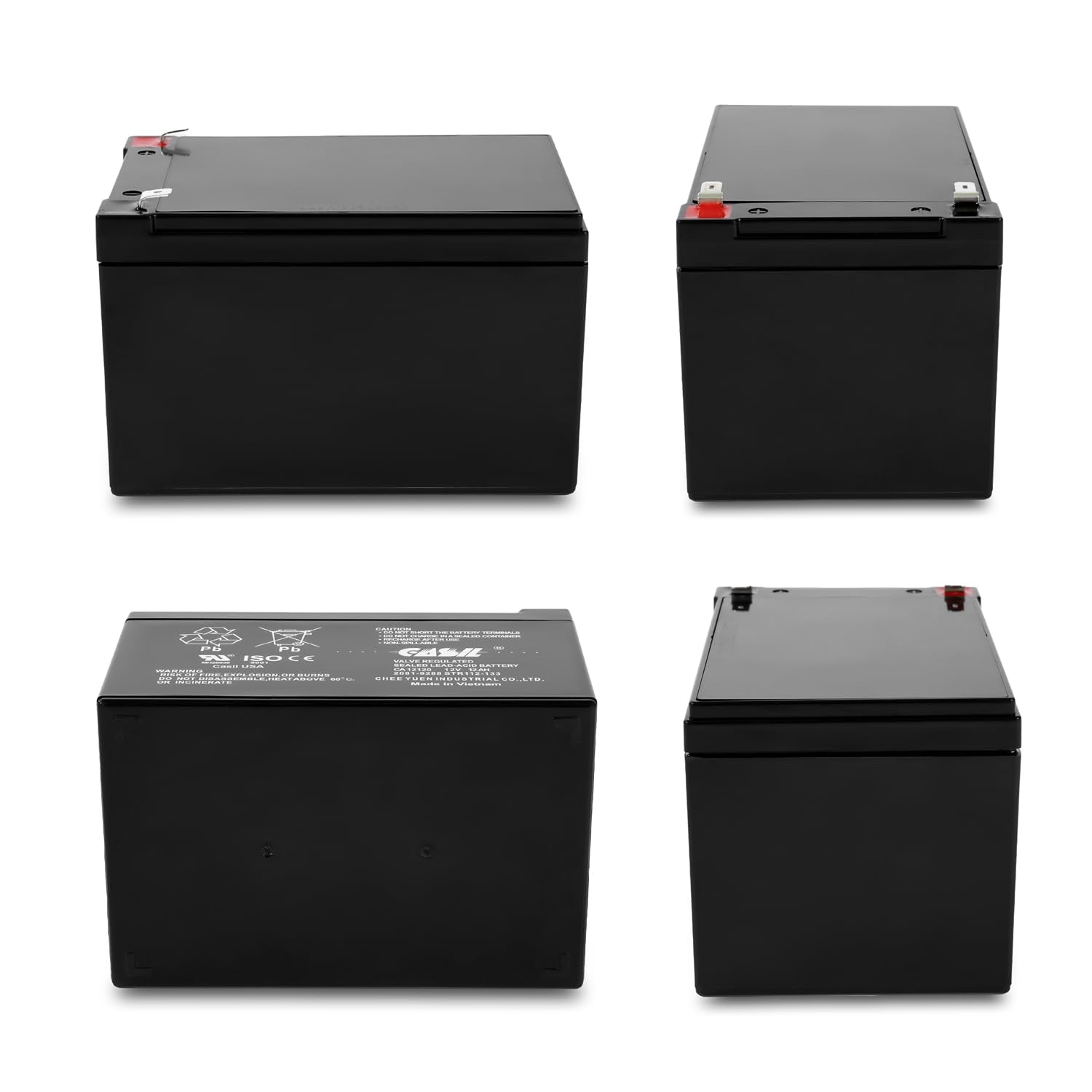 2 Pack 12V 12Ah F2 Sealed Lead Acid Agm Rechargeable Sla Deep Cycle Battery