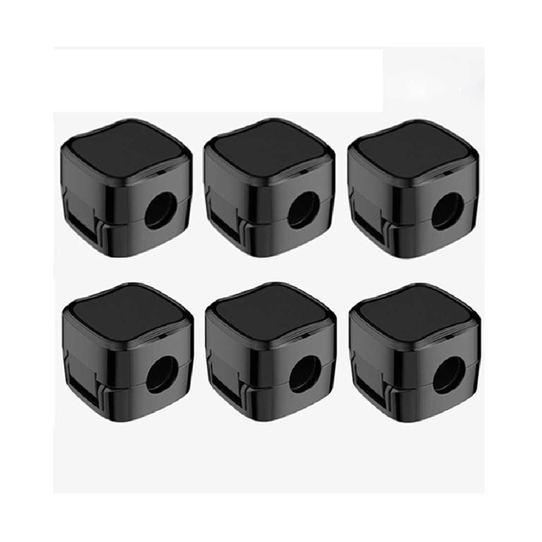 Digital Shoppy Magnetic Cable Clip, Under Desk Cable Management, Adjustable Cord Holder, 5 Lbs Capacity, Black, 6 Pieces (Black)