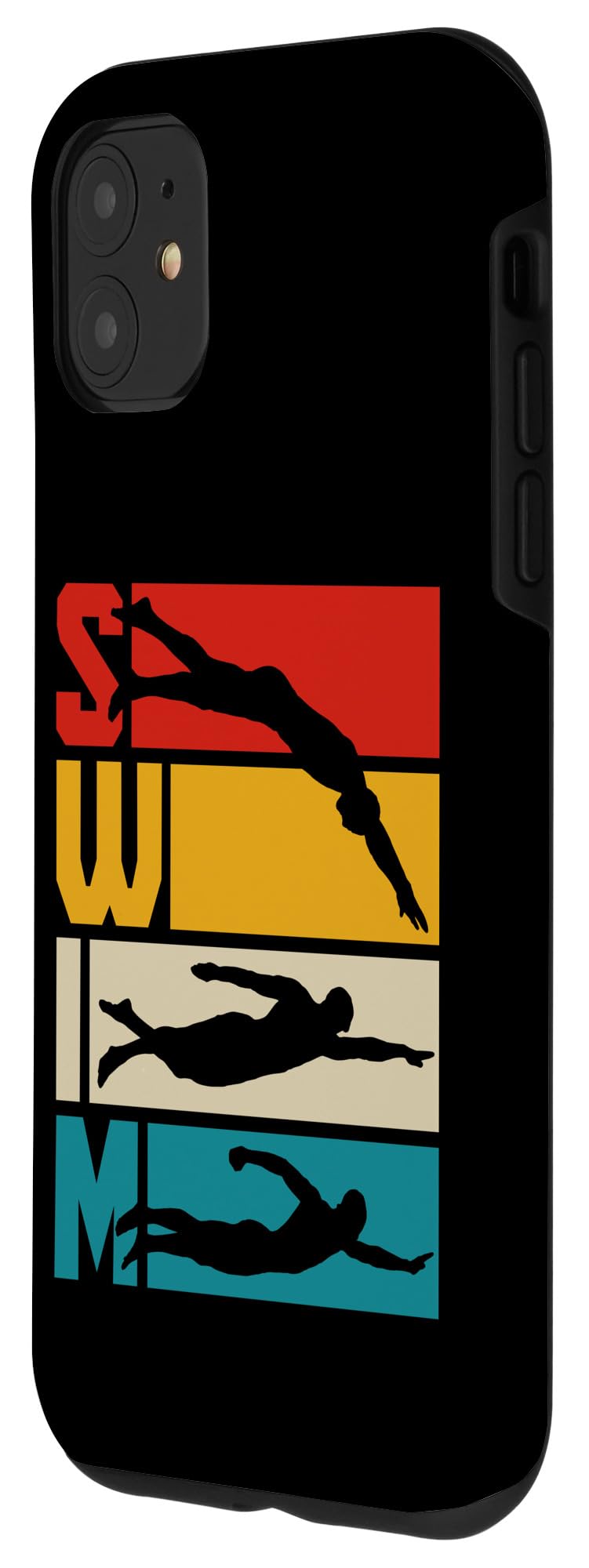 Vintage Swim iPhone 11 Case Retro Swimmer Design Polycarbonate