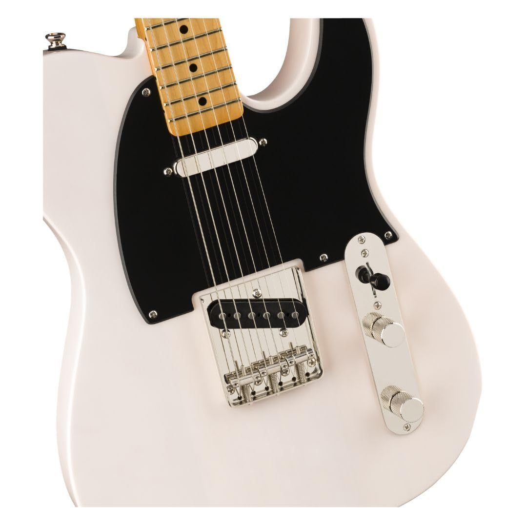 Squier Classic Vibe 50S Telecaster Electric Guitar, With 2-Year Warranty, White Blonde, Maple Fingerboard