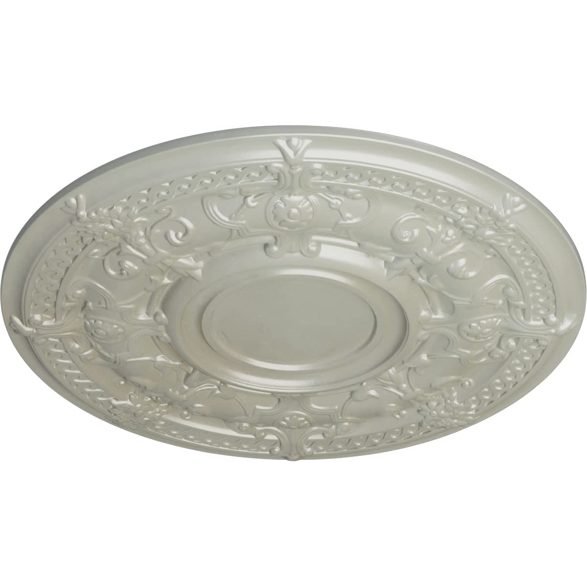 Ekena Millwork Cm33Dafcs Dauphine Ceiling Medallion, 33 7/8''Od X 1 3/8''P (Fits Canopies Up To 13 1/4''), Hand Painted Flash Co