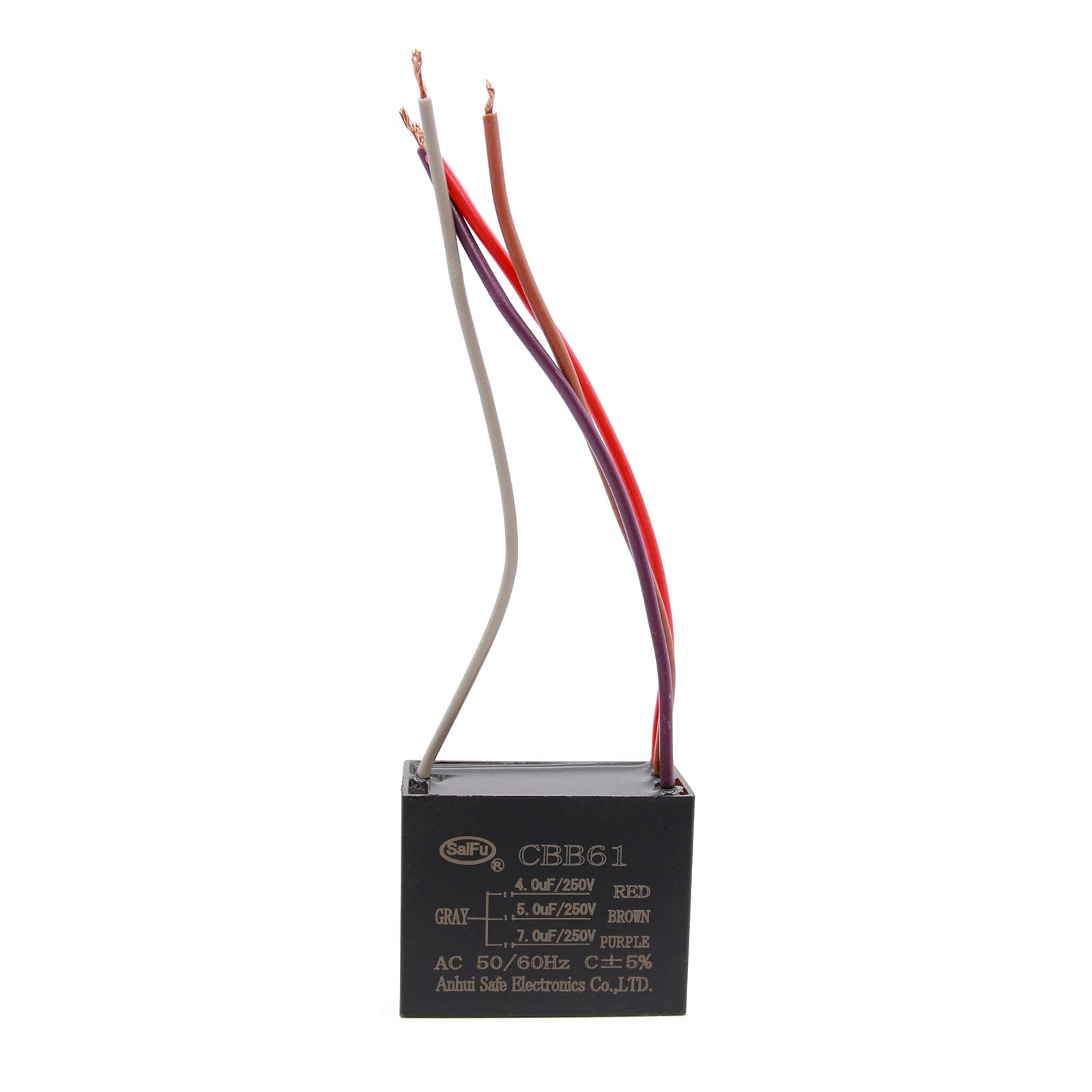Akzytue Cbb61 Capacitor 4Uf+5Uf+7Uf 250V Ac Ceiling Fan 4 Wire 50/60Hz For Starting Electric Fan Generator Pump Motor