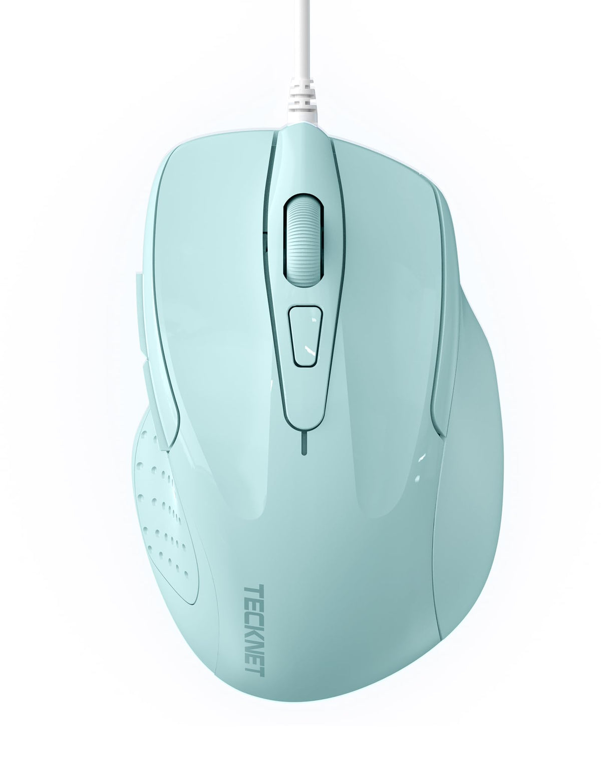 Tecknet Usb Wired Mouse, 6-Button Corded Mouse With 4 Adjustable Dpi, Optical Computer Mouse With Ergonomic Design And 5Ft Cord For Laptop, Chromebook, Pc, Desktop, Mac, Notebook - Lt.Green