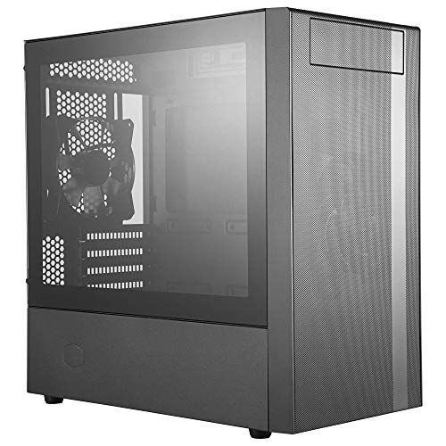 Cooler Master Masterbox Nr400 Micro Atx Tower With Front Mesh Ventilation, Minimal Design, Tempered Glass Side Panel And Single 