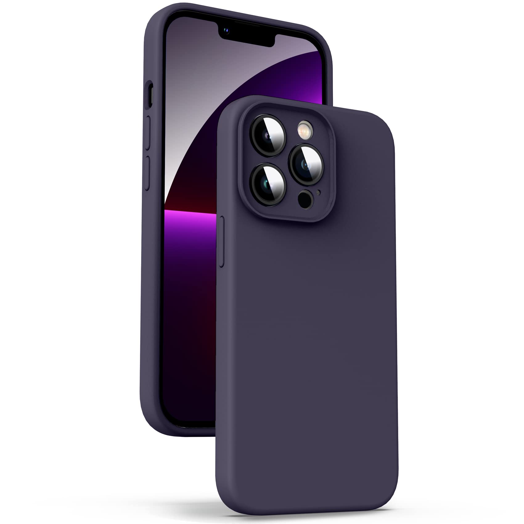 Supdeal Liquid Silicone Case for iPhone 13 Pro Max, [Camera Protection] [Anti Fingerprint] [Wireless Charging] 4 Layer Phone Cas