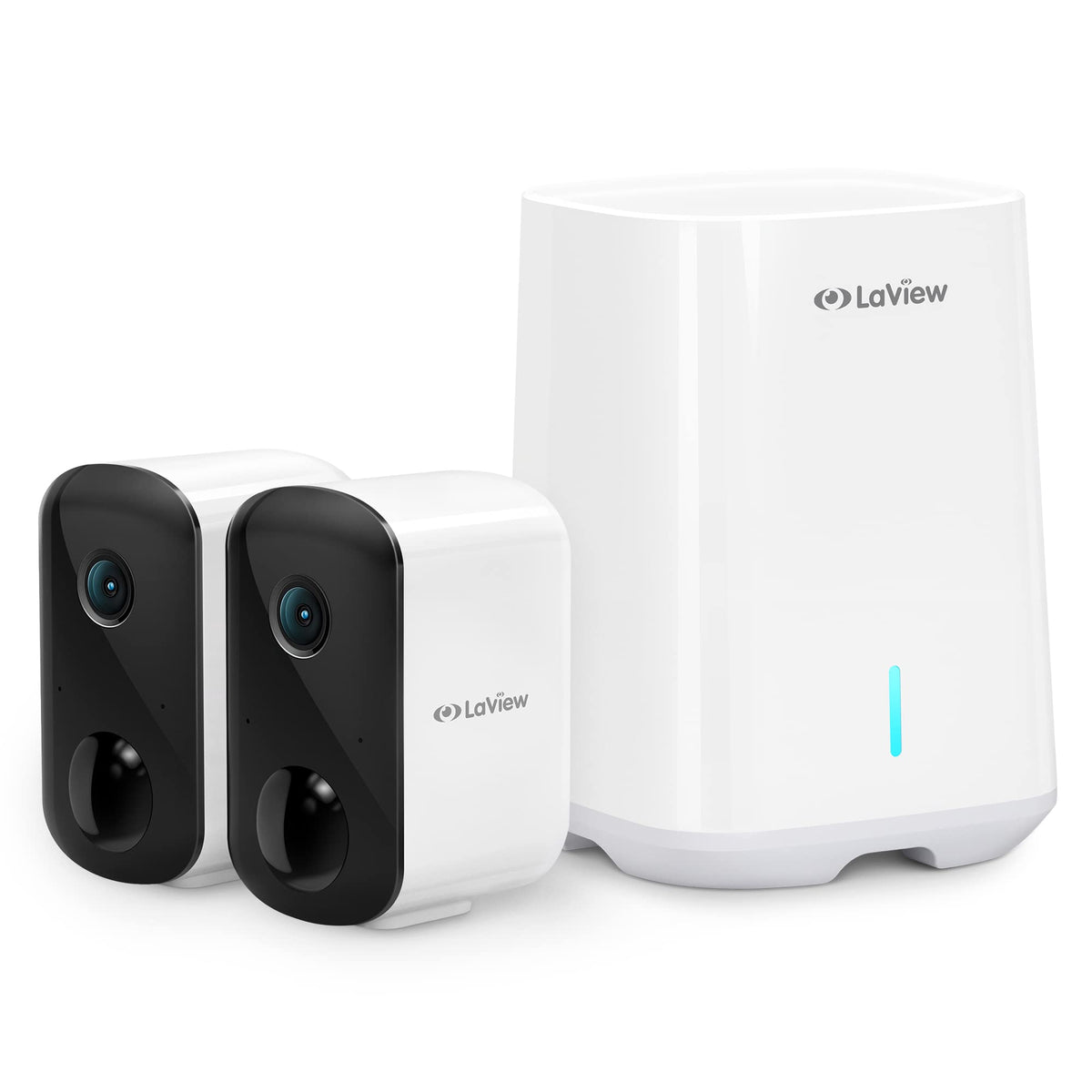 Laview 3Mp Wireless Camera For Home/Outdoor Security (2 Pack), 2K Battery Powered Wifi Camera With Night Vision, 270 Day Battery Life, Ai Human Detection, 2 Way Audio, Siren, Ip66, Works With Alexa