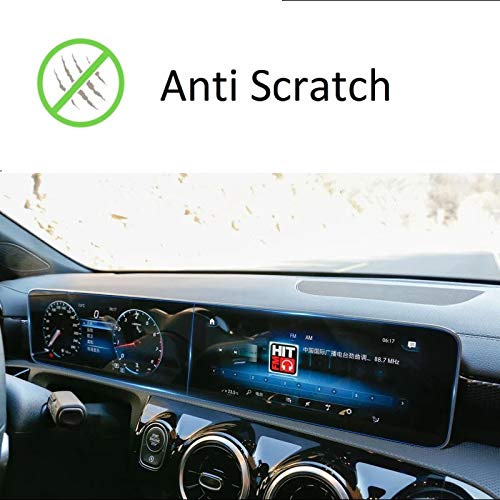 Satis Screen Protector Compatible With 2019 2023 Mercedes Benz A B Cla Glb Eqc,9H Hardness,Anti Glare,Protect Mercedes Mbux Dual