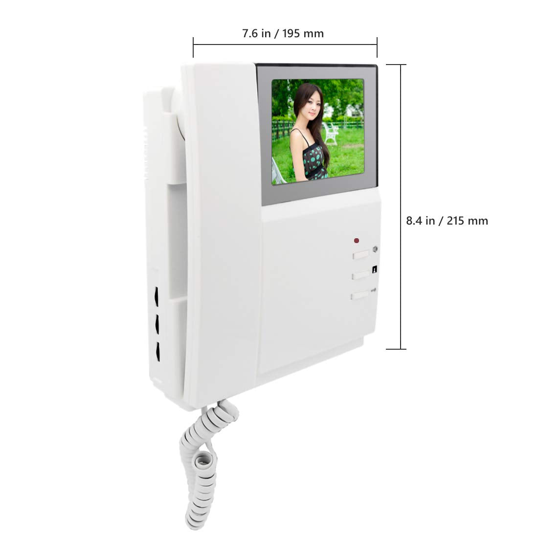 AMOCAM Wired Video Intercom Doorbell System, 4.3" HD LCD, 2 Monitors, IR Night Vision, Indoor/Outdoor, Model E156L2, 3 Piece