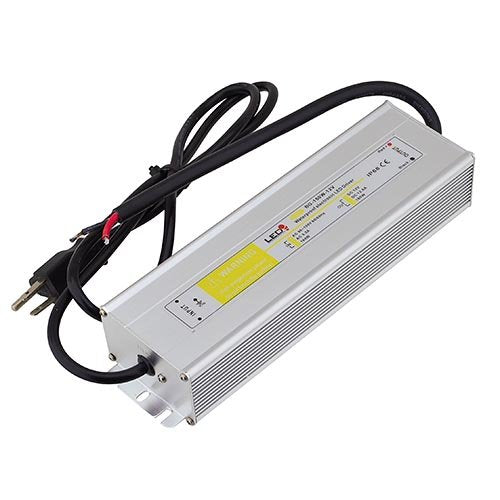 Ledwholesalers Waterproof Led Driver 150 Watt 12 Volt Power Supply With 3 Prong Plug, 3211 12V