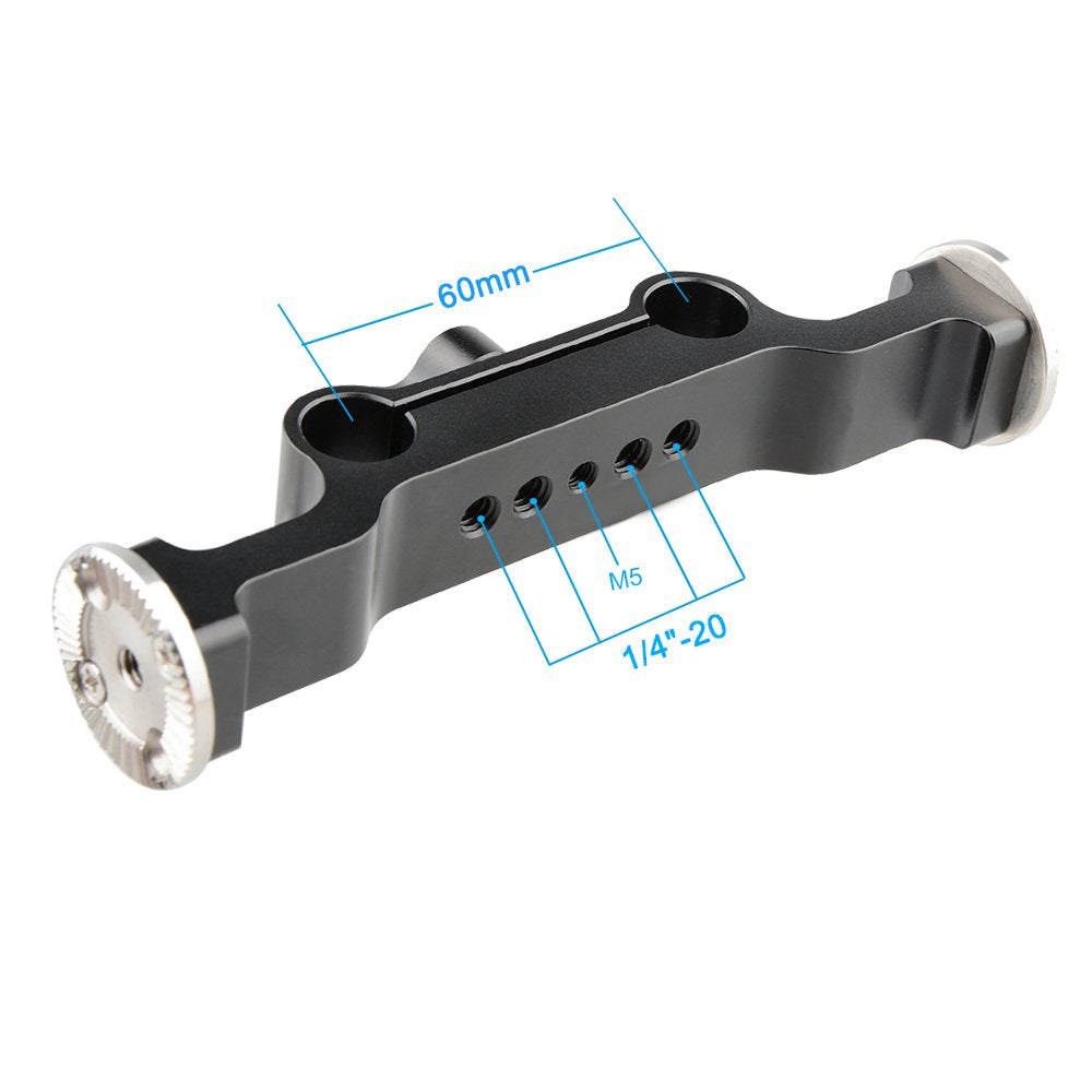 Camvate 15 Rod Clamp With Rosette Standard Accessory(M6,31.8Mm) For Camera Rig Support Railblock Systems (Black) - 1466