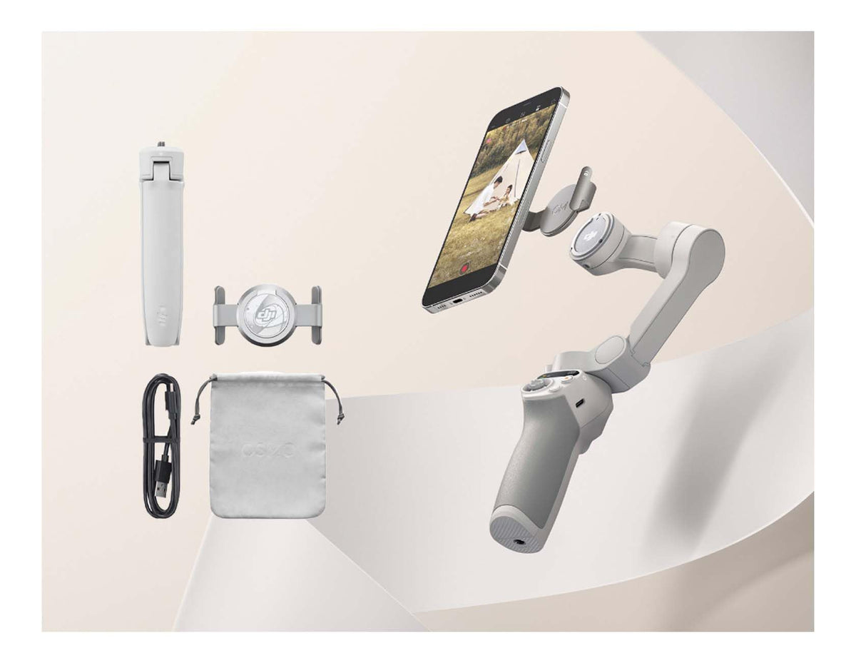 Dji Osmo Mobile Gimbal Stabilizer For Smartphone, 3-Axis Phone Gimbal For Iphone, Andriod, Shotguides, Activetrack 6.0, Portable