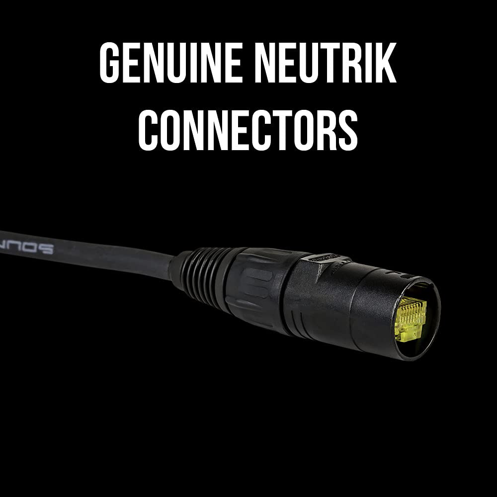 Soundtools Supercat Professional Grade Shielded Cat5E Ethercon Cable, Flexible Polyurethane Jacket, Neutrik Connectors (50 Feet, Black)