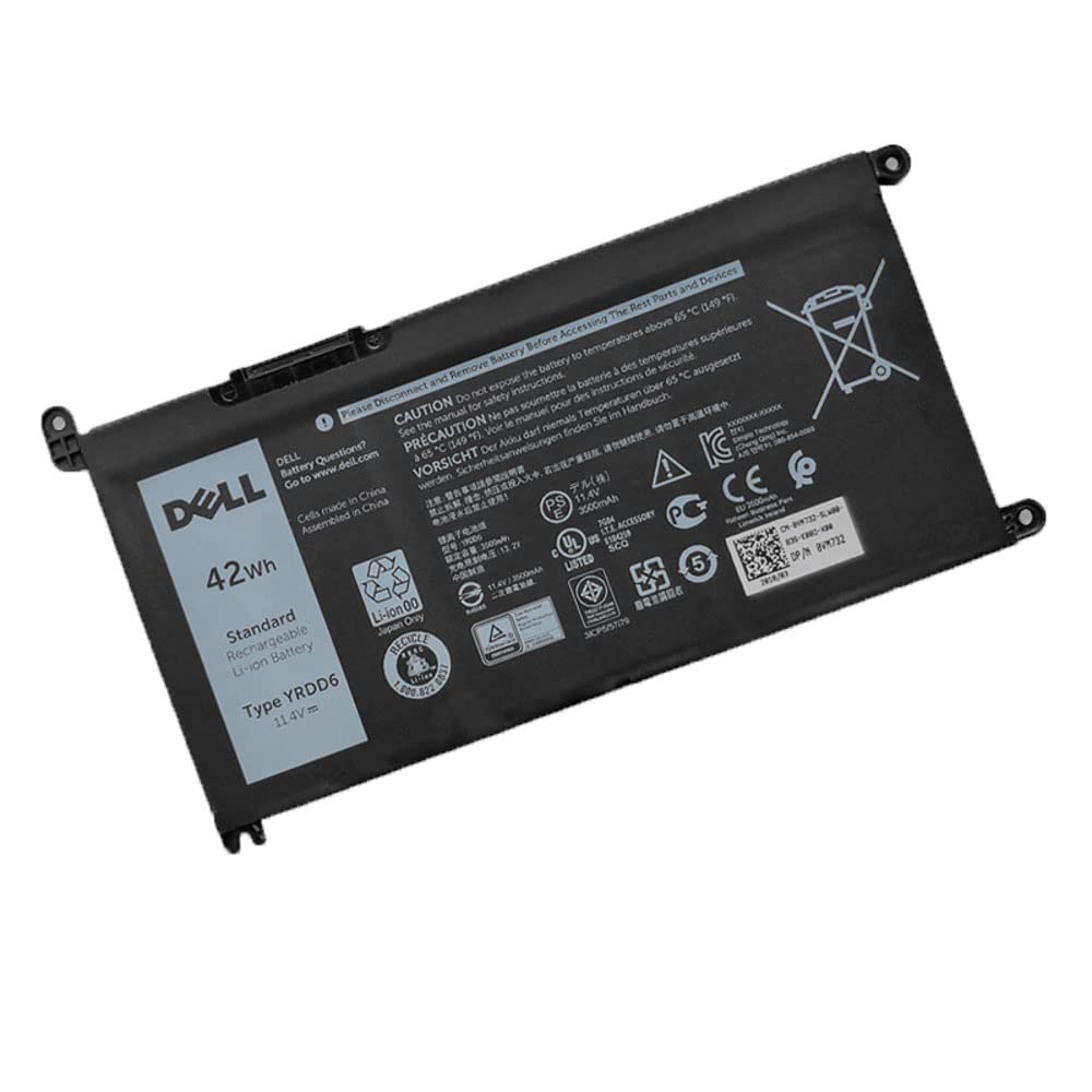 Dell Yrdd6 Laptop Battery For Replaceable Dell Inspiron 7586 5482 5485 5491 3310 2 In 1 3493 3582 3593 3793 5493 5593 5480 5590
