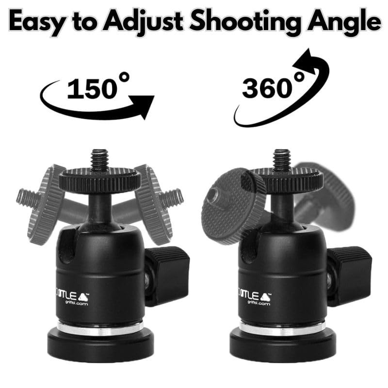 Grifiti Nootle Magnetic Camera With Mini Ball Head Stand Magnet Foot For Cameras, Video Cams, Phone Mounts, Projector, Tablet Mo
