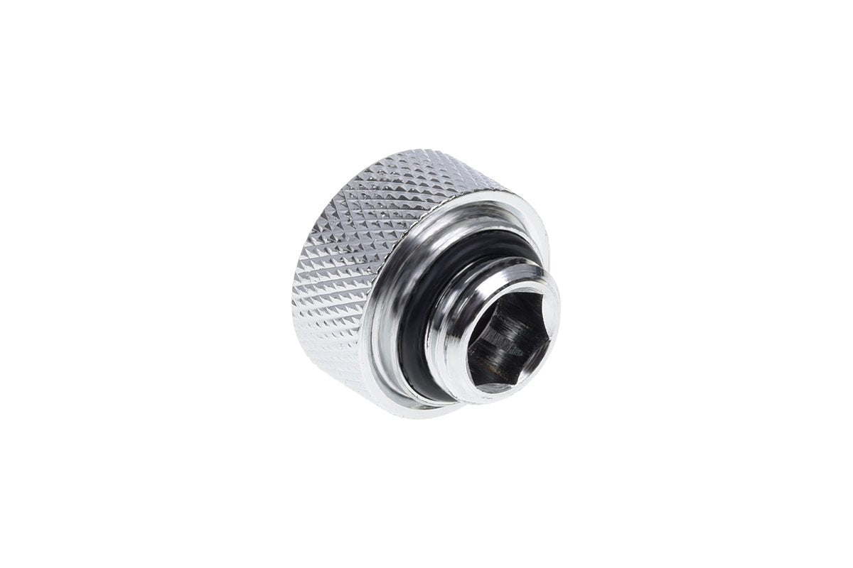 Alphacool 17376 Eiszapfen 13Mm Hardtube Compression Fitting G1/4   Knurled   Chrome Sixpack Water Cooling Fittings