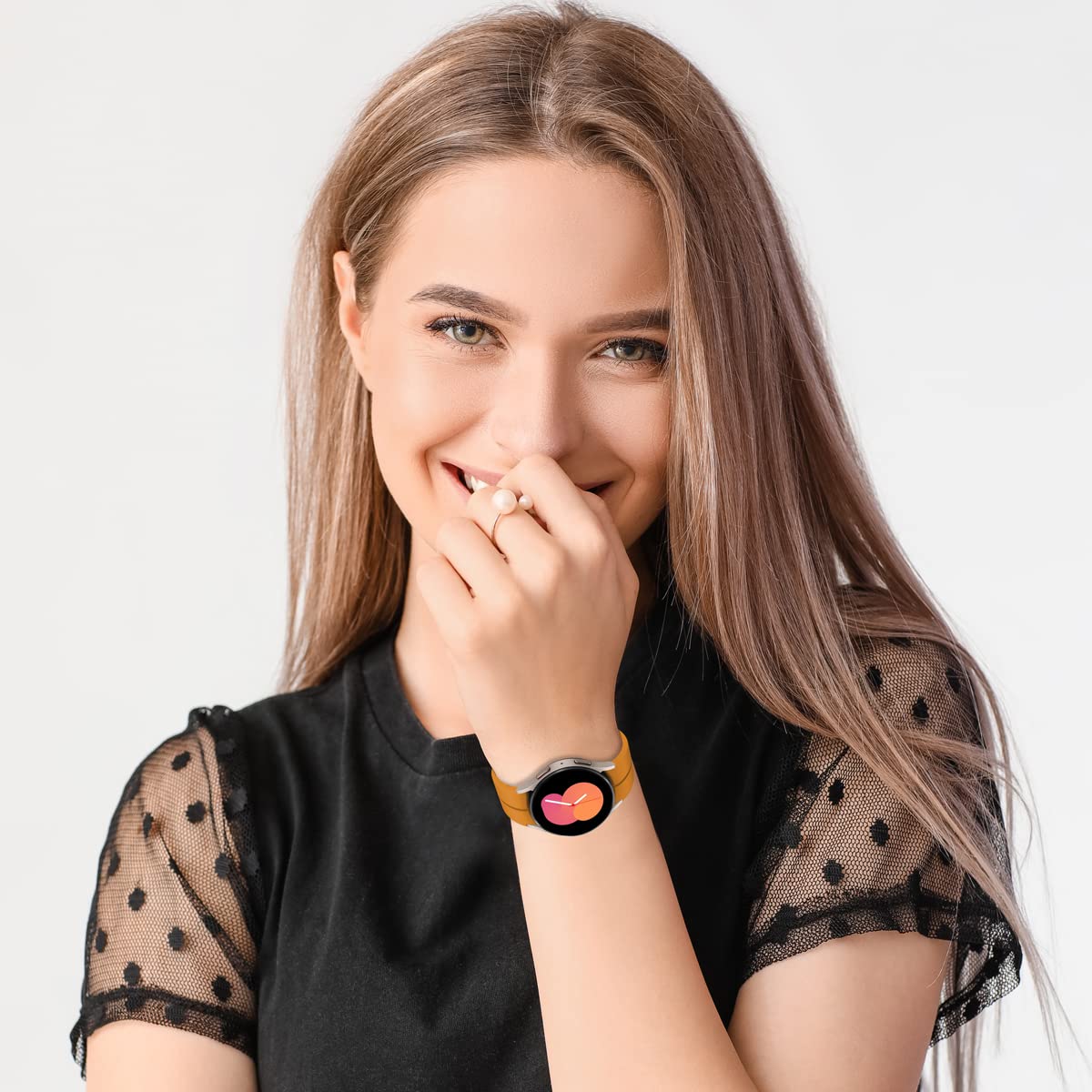 Band Compatible With Samsung Galaxy Watch 5 Pro 45Mm/Galaxy Watch 5 40Mm 44Mm Bands, No Gap Silicone Replacment Strap With Color