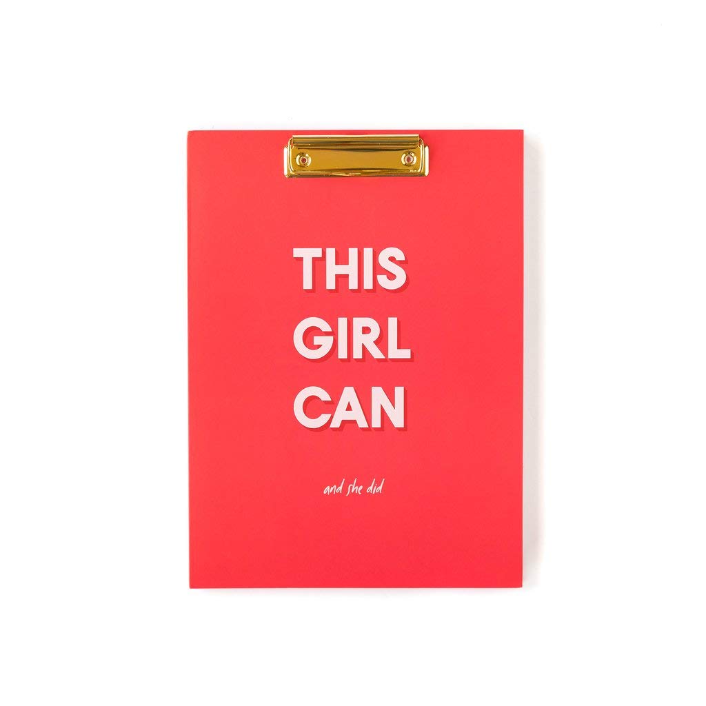 Refillable Clipboard Folio With Inside Packet Folder (This Girl Can)