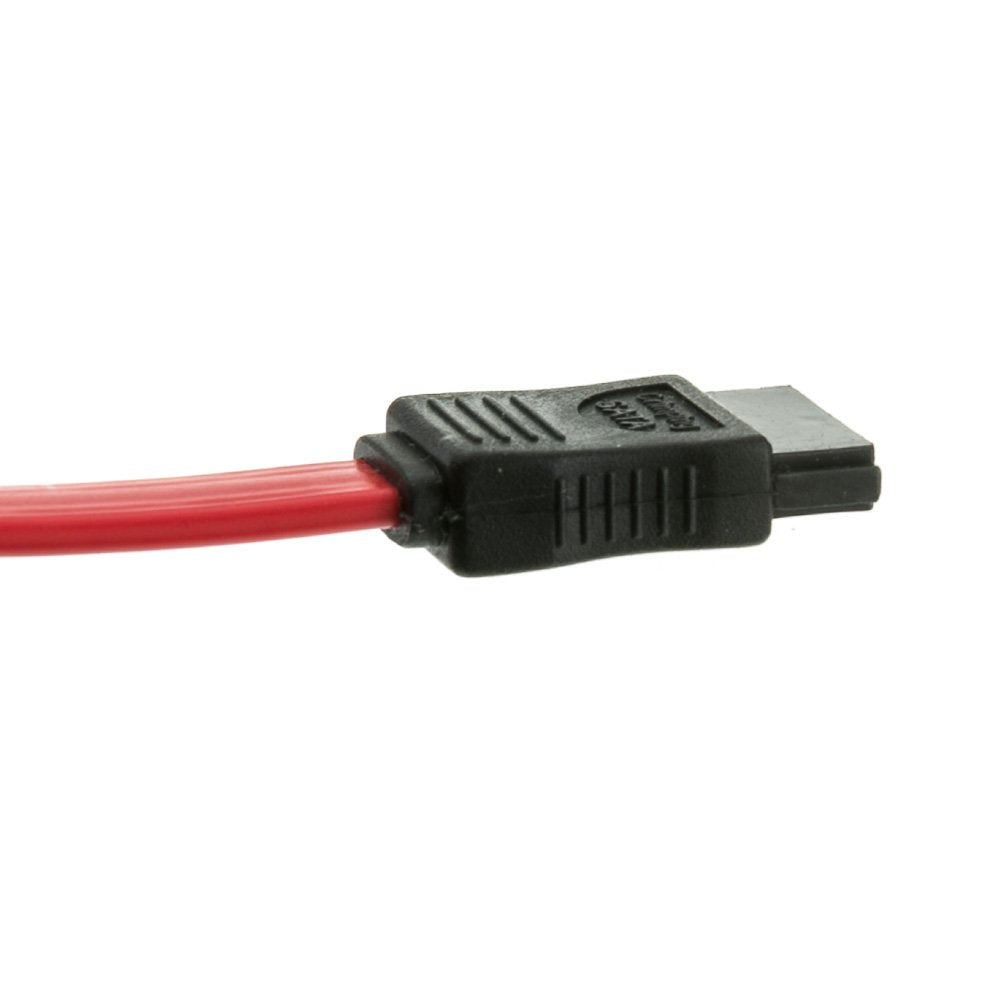 Cablewholesale 1.5 Feet Serial(Ata) Cable, Sata To 90 Degree Right Angle Sata Connector, Single Right Angle Sata Cable, 26 Awg,