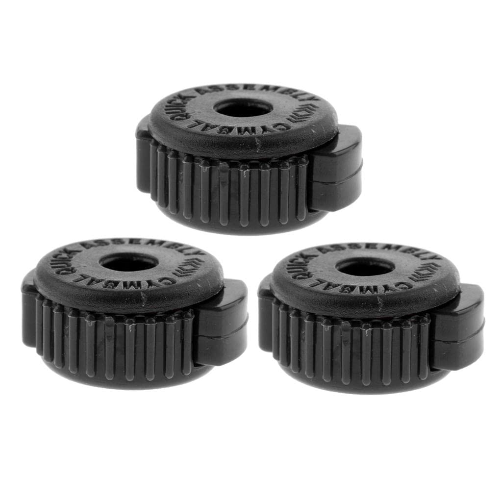 Enakshi 3Pcs Abs Drum Set Cymbal Quick Assembly Mate Replacement Accessories