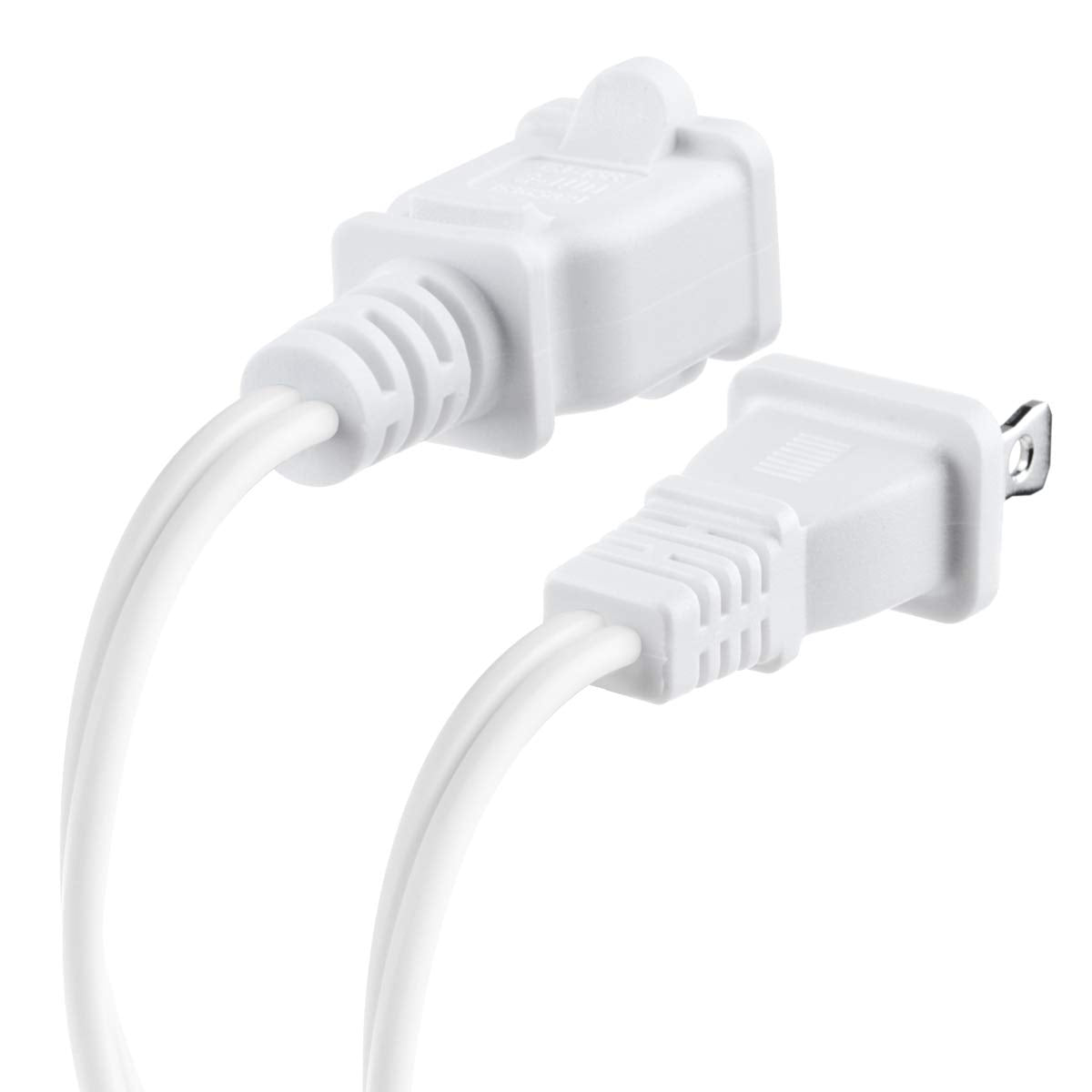 Us Ac Power Extension Cable Cord 2 Prong Polarized Plug Male To Female Extension Cord 16Awg 13A/125V For Nema 1 15P To Nema 1 15