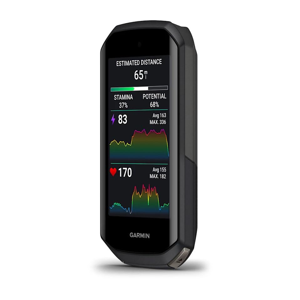 Garmin Edge 1050, Premium Bicycle Computer, Advanced Bicycle Training And Group Ride Features & Messaging, Built-In Speaker, Roa