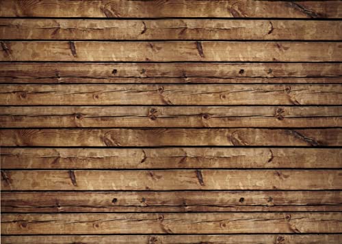 Lfeey 12X8Ft Rustic Wood Backdrops For Photography Vintage Brown Worn Wooden Board Photography Background Baby Shower Birthday W