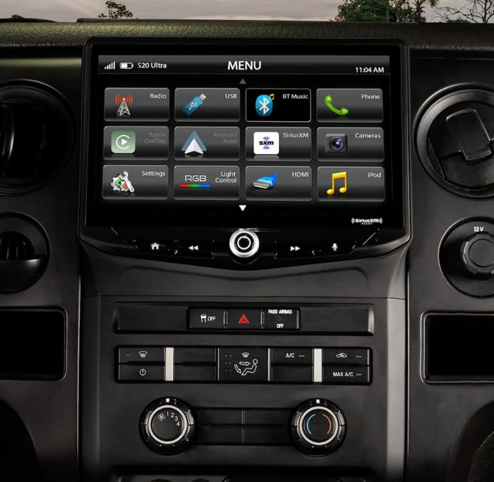 STINGER 10” HEIGH10 Ford F150 Trucks (2009-2014) Flush Mount Touchscreen Stereo Radio Upgrade Replacement Kit, Apple CarPlay, Android Auto, Bluetooth, GPS, USB, Custom Fit Dash Kit