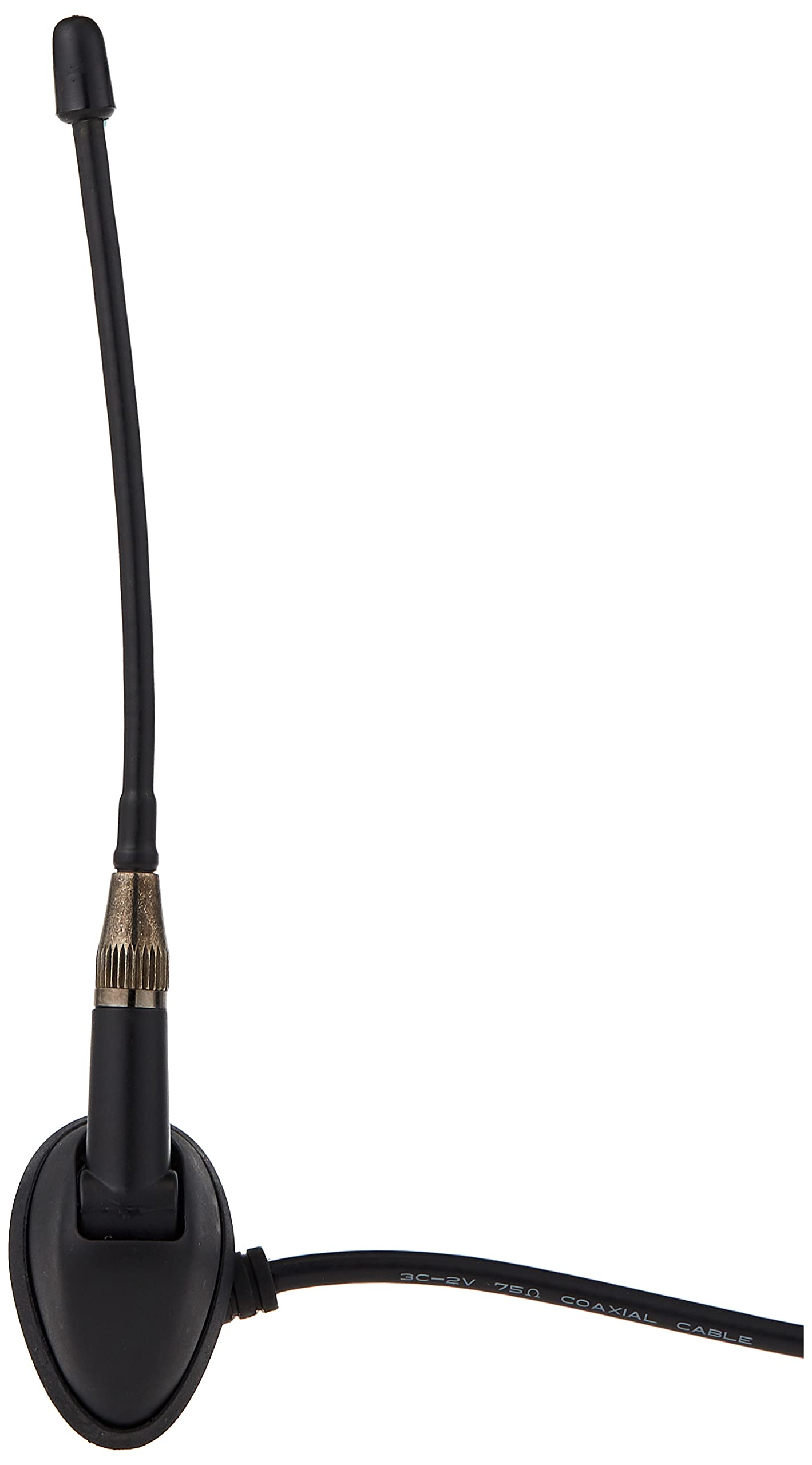 JENSEN JAN139 6 Heavy-Duty Universal Top/Side-Mount Rubber Mast Antenna, Black
