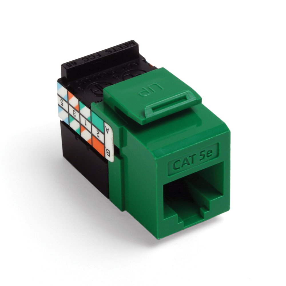 Leviton 5G108 RV5 GIGAMAX CAT 5E UTP Jack, Green