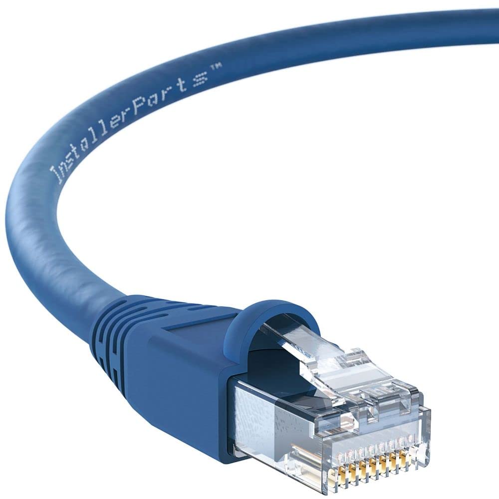 Installerparts Ethernet Cable Cat6A Cable Utp Booted 7 Ft   Blue   Professional Series   10Gigabit/Sec Network/High Speed Intern