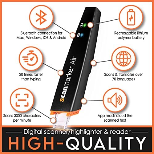 Scanmarker Air Pen Scanner   Ocr Digital Highlighter And Reading Pen   Wireless (Black, Scanmarker Air)