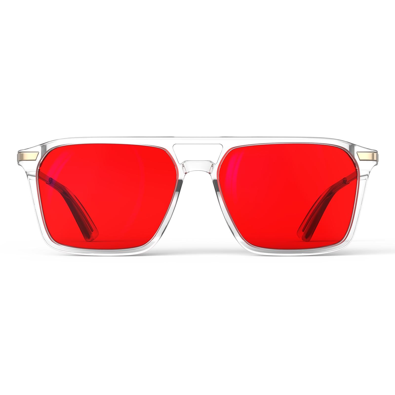Goiteia 100% Blue Light Blocking Glasses - Red Sleep Glasses for Total Blue and Green Light Blocking - Relieve Eye Strain & Impr