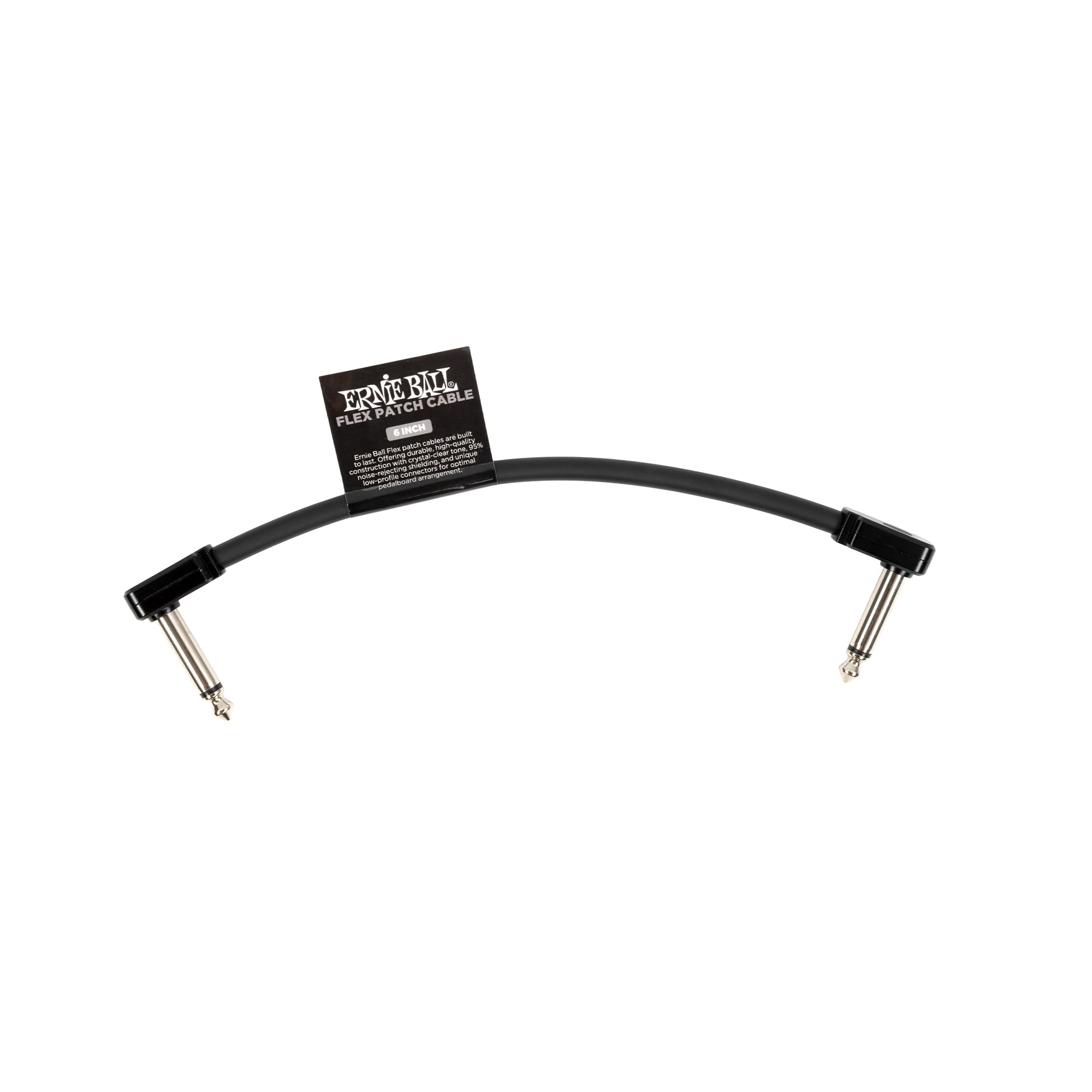 Ernie Ball Flex Patch Cable 6In   Black   Single