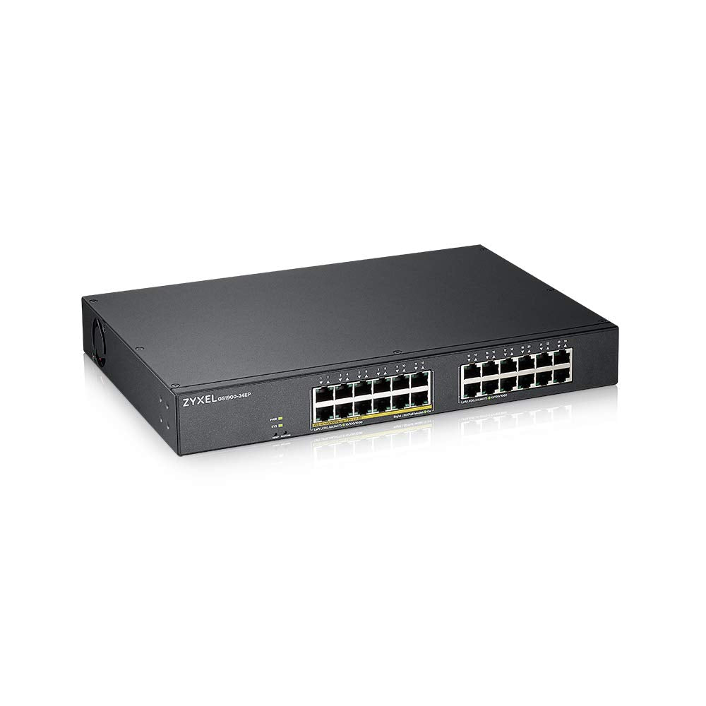 Zyxel 24 Port Gigabit Poe Switch | Smart Managed | Rackmount | 24 Poe+ Ports With 170 Watt Budget And 2 Sfp Port | Vlan, Igmp, Q