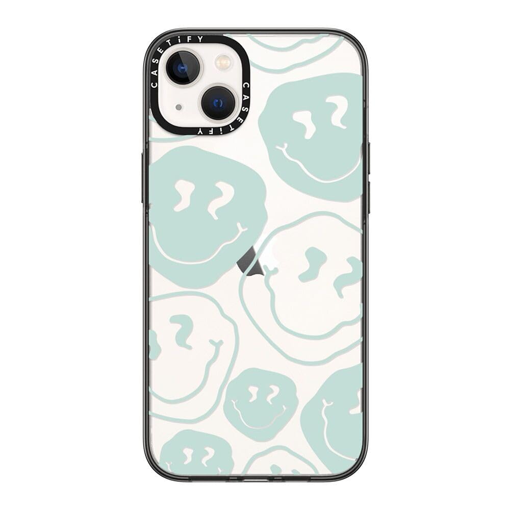 Casetify Compact Iphone 14 Plus Case [2X Military Grade Drop Tested / 4Ft Drop Protection]   Aqua Transparent   Clear Black