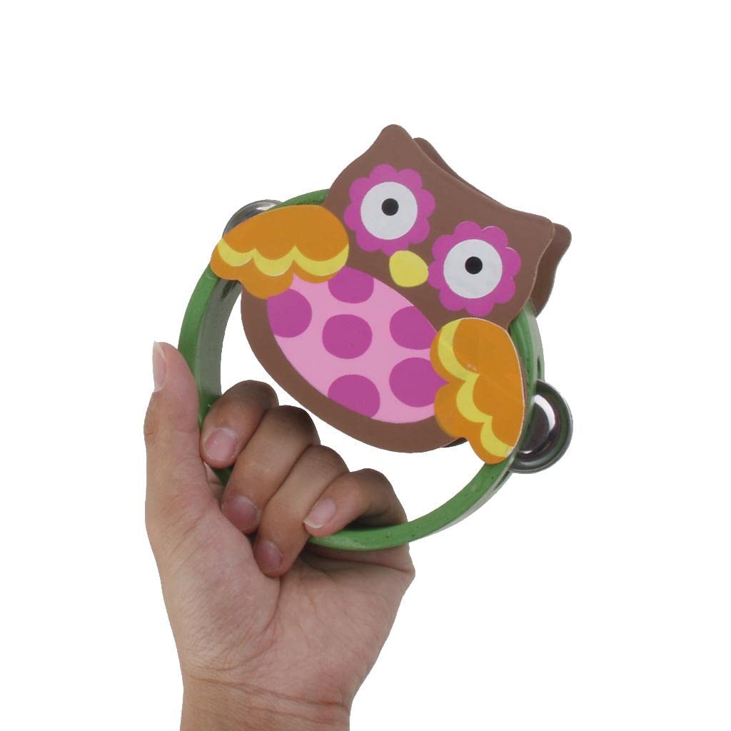 SECRET DESIRE Kids Wooden Tambourine  Owl