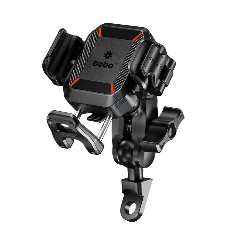 Bobo Bm22M Pro Mirror Mount AntiVibration AntiTheft Waterproof Bike/Motorcycle/Scooter Mobile Phone Holder Mount Ideal For Map