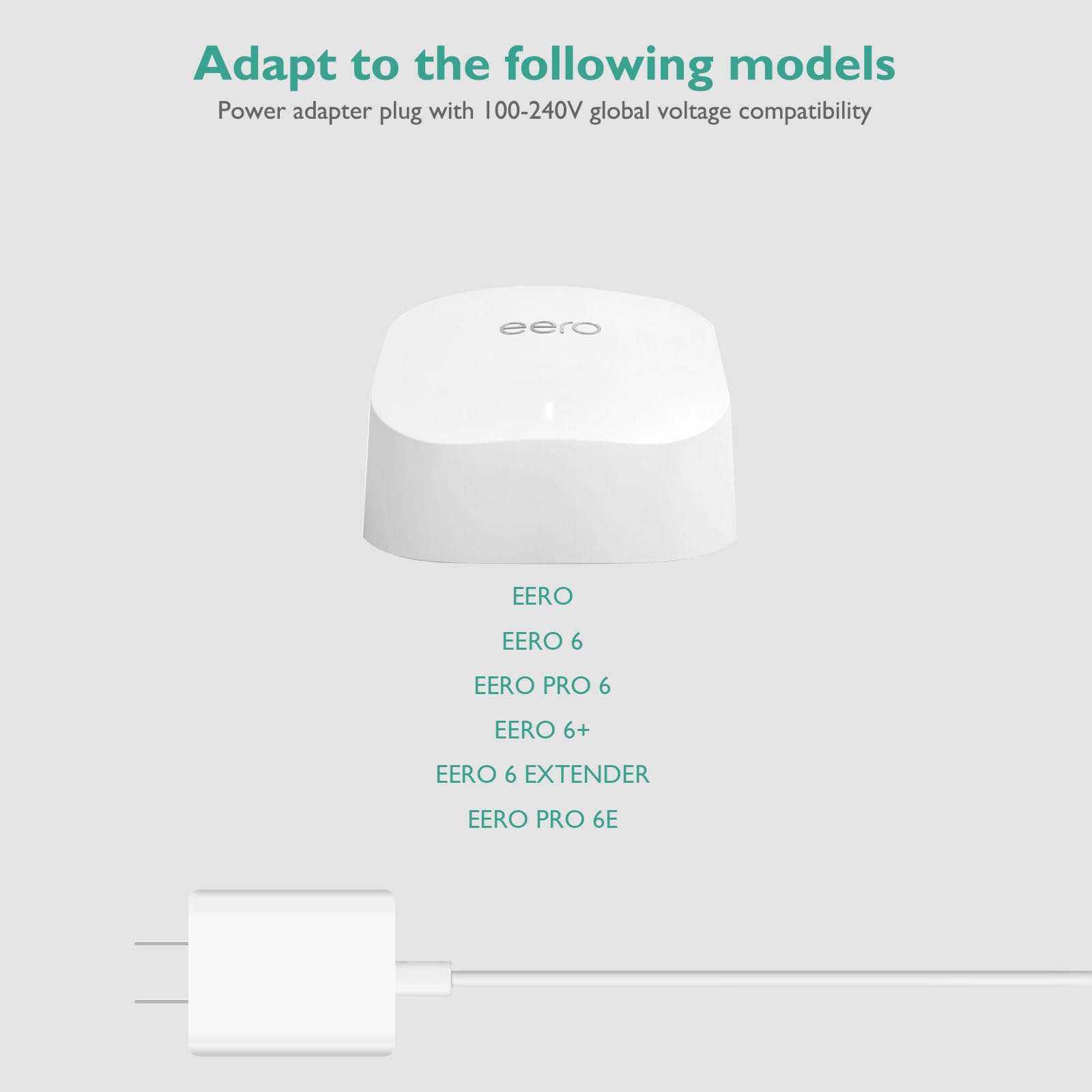 Lnauy Power Cord Compatible With Eero, Eero 6, Eero 6+, Eero Pro, Eero Pro 6, Eero Pro 6E, Eero Poe 6 Mesh Wifi Router C210011 C