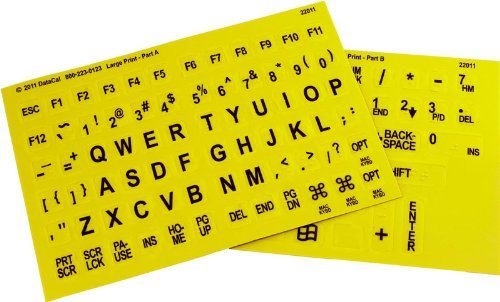 Braille And Large Print English Letters Computer Keyboard Stickers   Overlays   Labels For The Blind And Visually Impaired (Blac