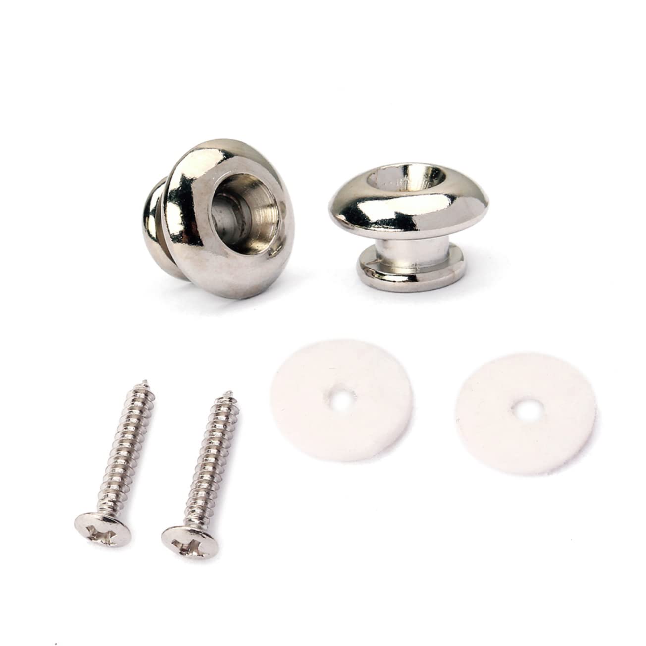 BESPORTBLE 2 Pcs Metal Guitar Strap Lock Buttons Long Foot Mushroom Head Design for Electric Acoustic Bass Guitars Secure Nonsl